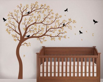Large Tree Decal with Birds